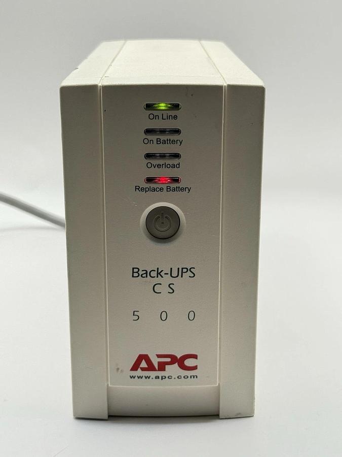 Used APC Back-UPS CS 500 Battery Backup & Surge Protection BK500 6-outlet