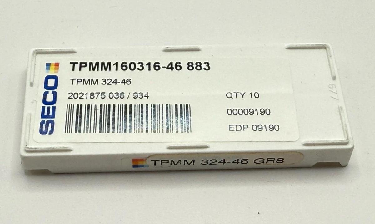 Used SECO Carbide inserts TPMM160316-46 883 TPMM324-46 GR8 (EDP09190)