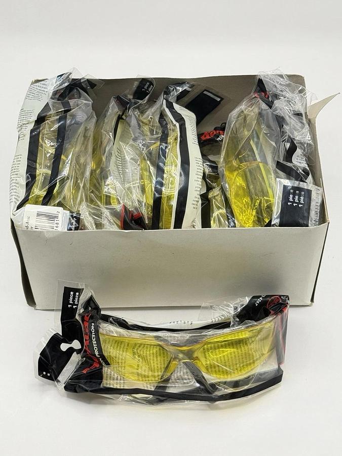Used NEW 12 Pairs - Radians AT1-40 Amber Safety Glasses, Style: RAD-ATAC