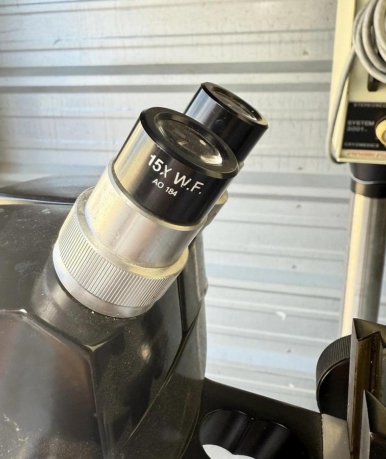 Used Cryomedics KryMed Microscope Stereoscopic Zoom System 3001 with Stand on wheels