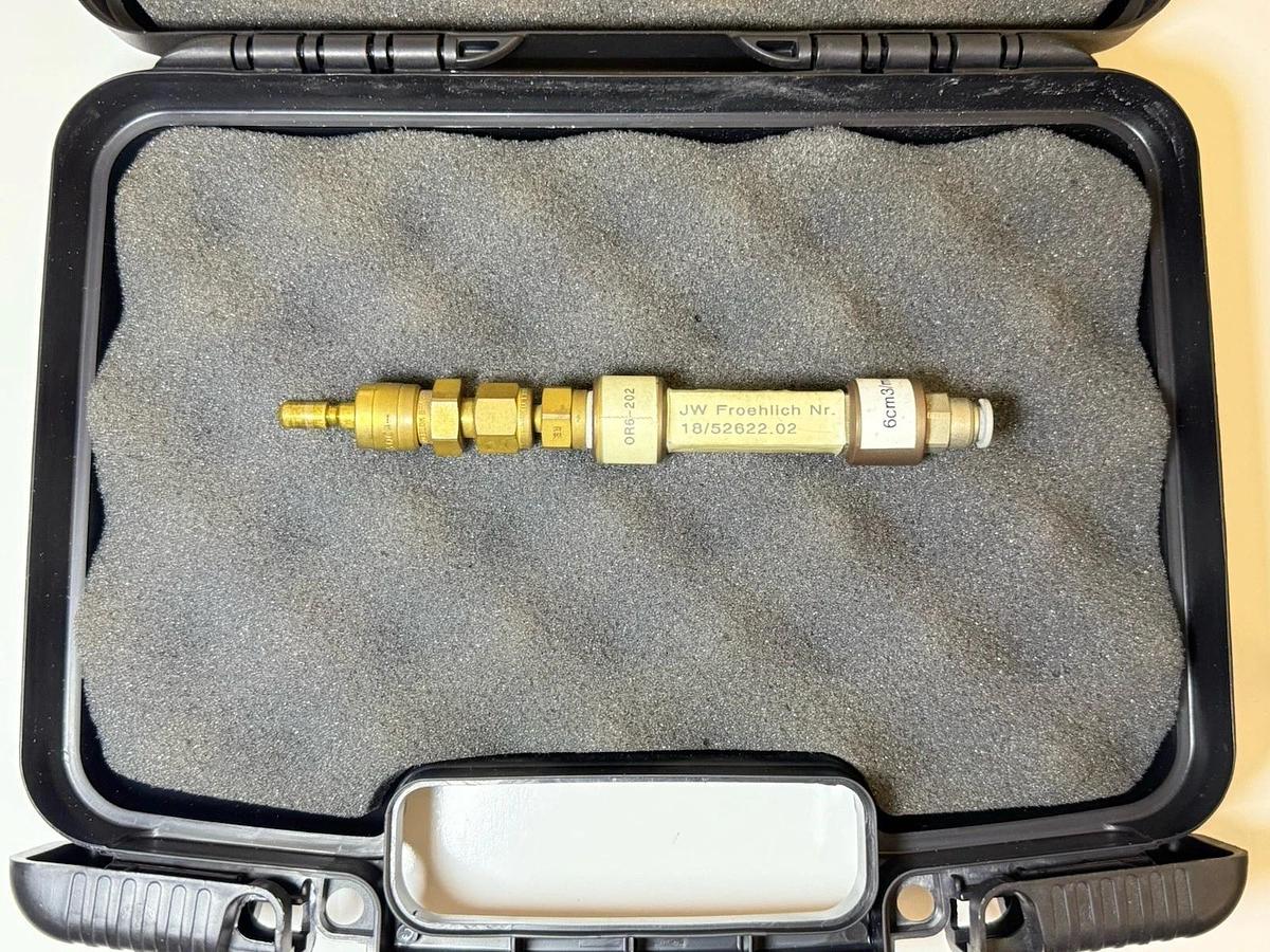 Used JW Froehlich Leak Orifice - OR6-202 (6cm 3/min @ 1.4 bar) 18/52622.02