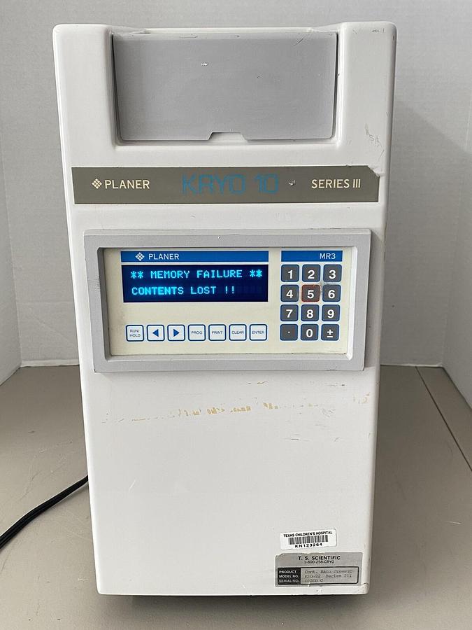Used PLANER Biomed KRYO 10 Series 3 III Controlled Rate Freezer K10-22