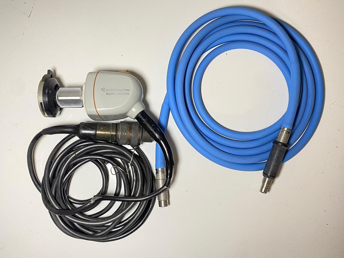 Used Smith & Nephew - 460H Camera Head & Dyonics Light Adaptor Cable 2143/2147 + Tray