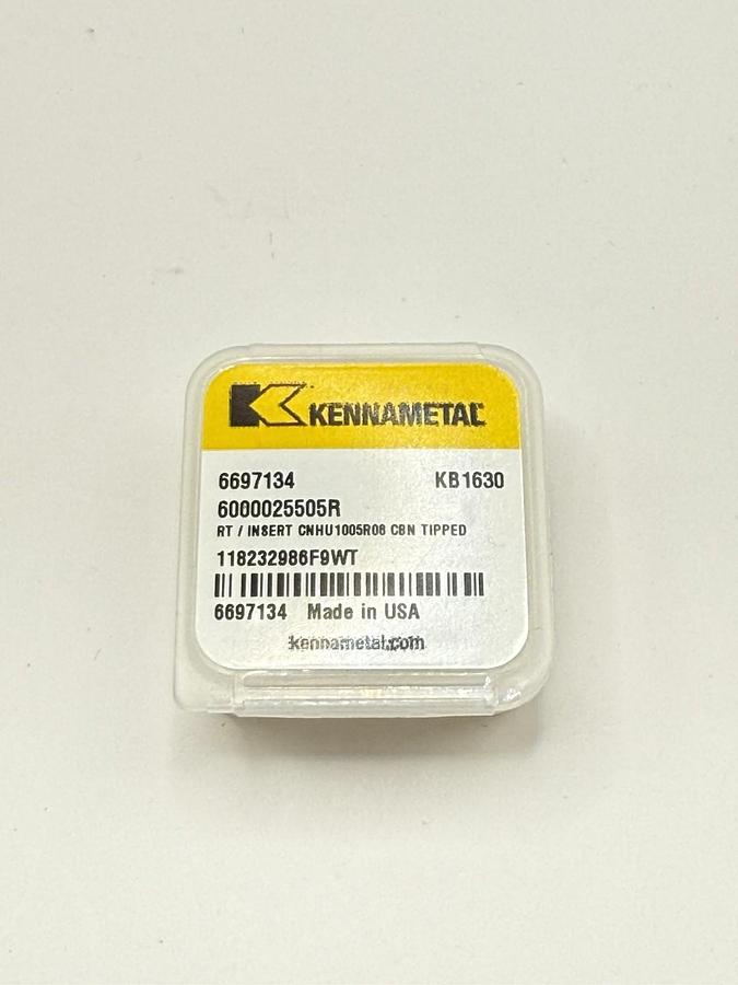 Used New 1pcs KENNAMETAL USA CNHU1005R08 CBN Tipped RT Milling Insert 6697134 KB1630
