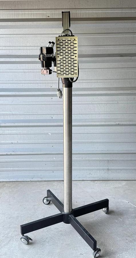 Used Cryomedics KryMed Microscope Stereoscopic Zoom System 3001 with Stand on wheels