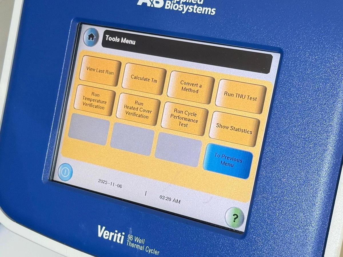 Used Applied Biosystems Veriti 96-well Thermal Cycler PCR Model: 9902 (P/N: 4375786)