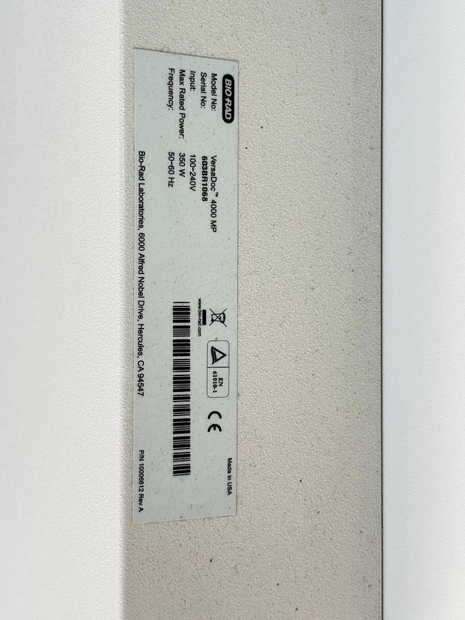 Used BIO-RAD Bio Rad VersaDoc 4000MP Imaging System