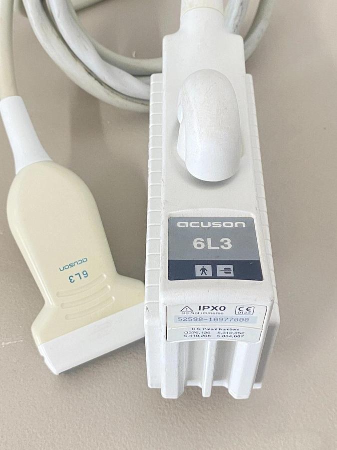 Used Acuson 6L3 IPX0 Linear Array Ultrasound Transducer Probe