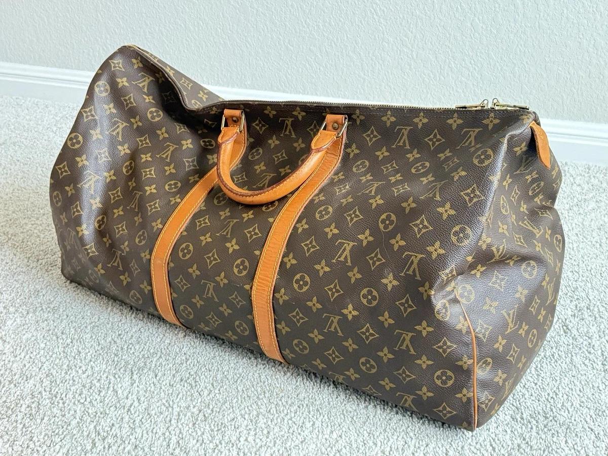 Used Louis Vuitton Monogram Keepall Boston Bag 60 Large Travel Bag