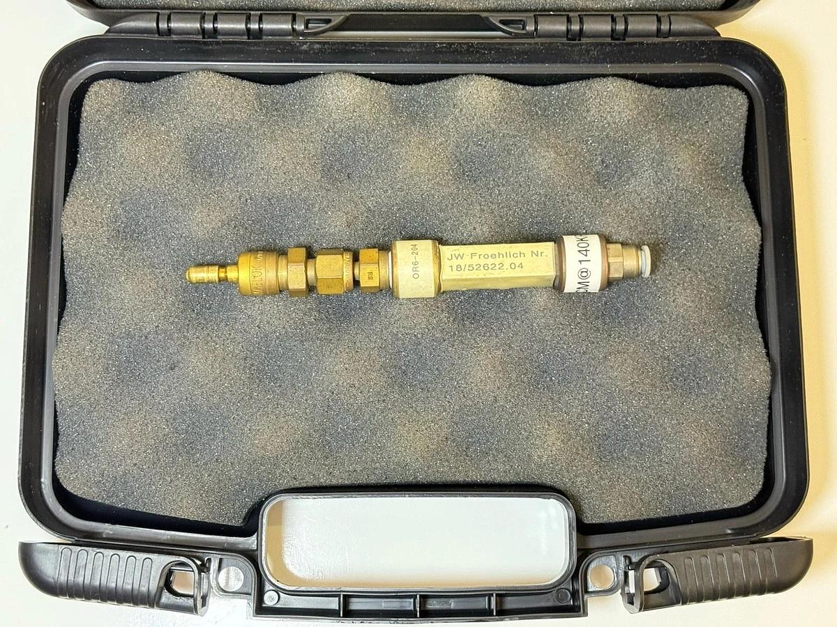 Used JW Froehlich Leak Orifice - OR6-204 (6Sccm @ 140kPa) 18/52622.04