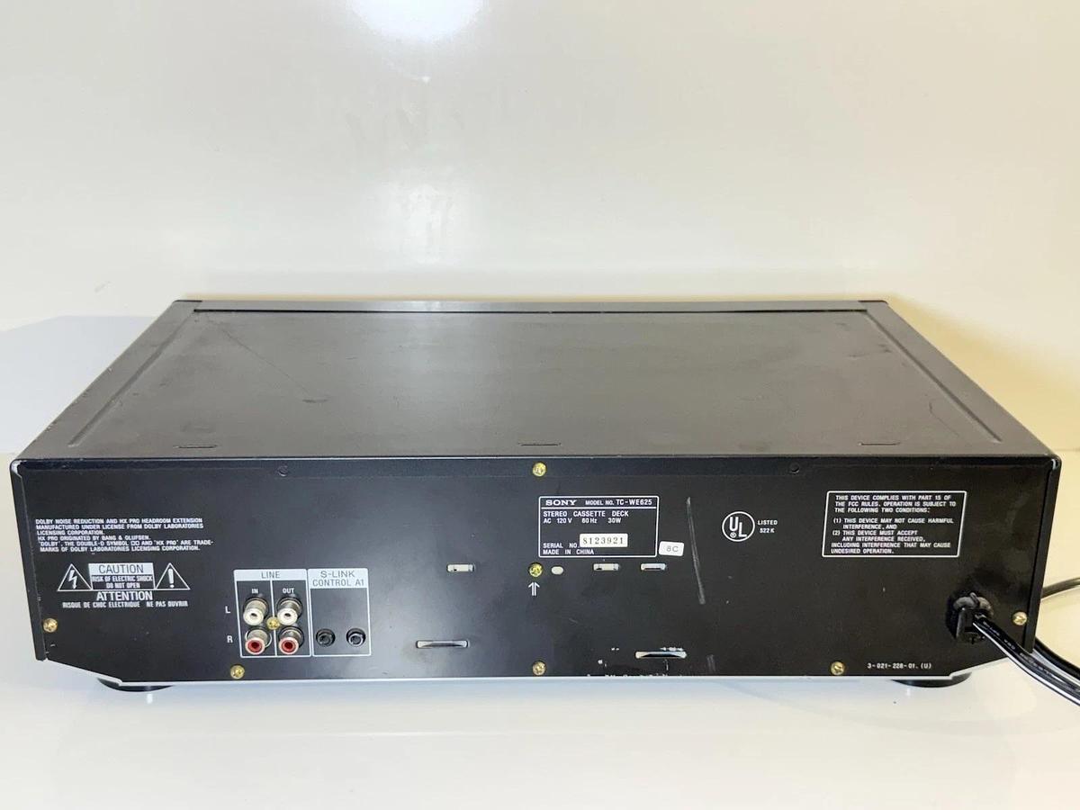 Used Sony TC-WE625 Dual Stereo REC. Cassette Tape Deck Player