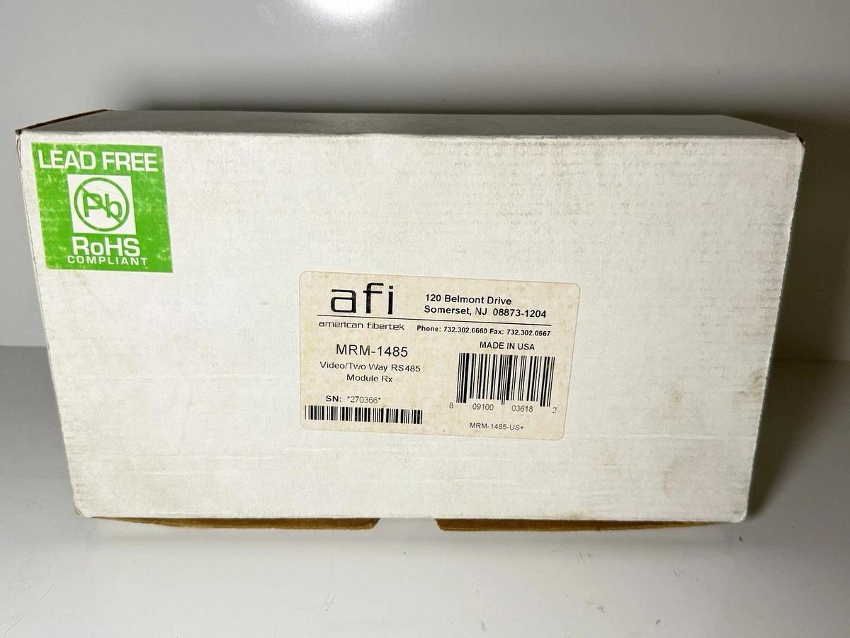 AFI American Fibertek MRM-1485 Video Two Way RS485 Module RX