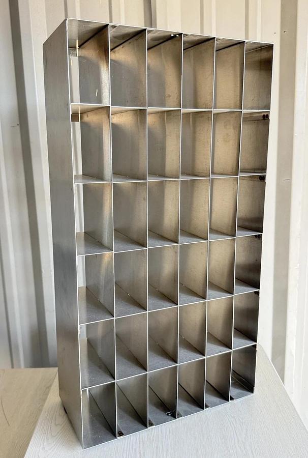 Used Stainless Steel Lab Cryo Storage Freezer Rack Cryogenic