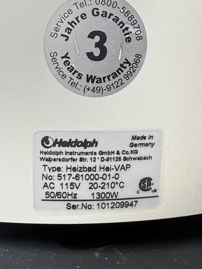 Used Heidolph Basis Hei-VAP ML Rotary Evaporator with Heizbad Hei-VAP Bath