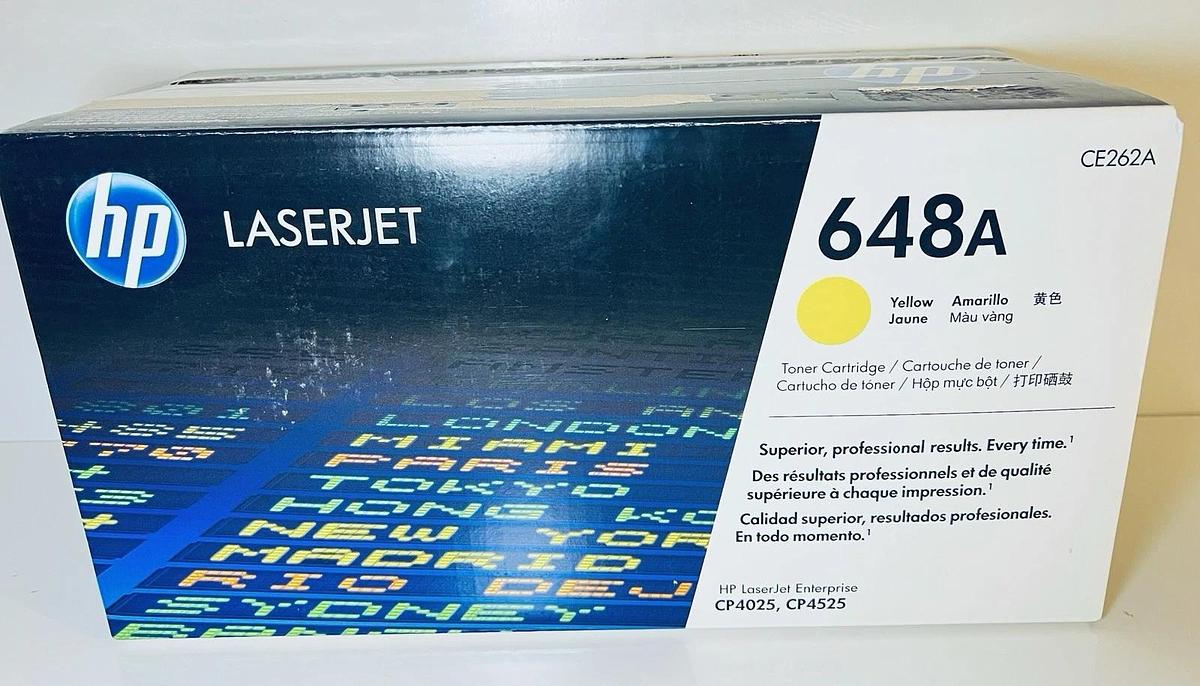 Used Genuine HP LaserJet Toner Cartridge 648A (CE262A) Amarillo / Yellow