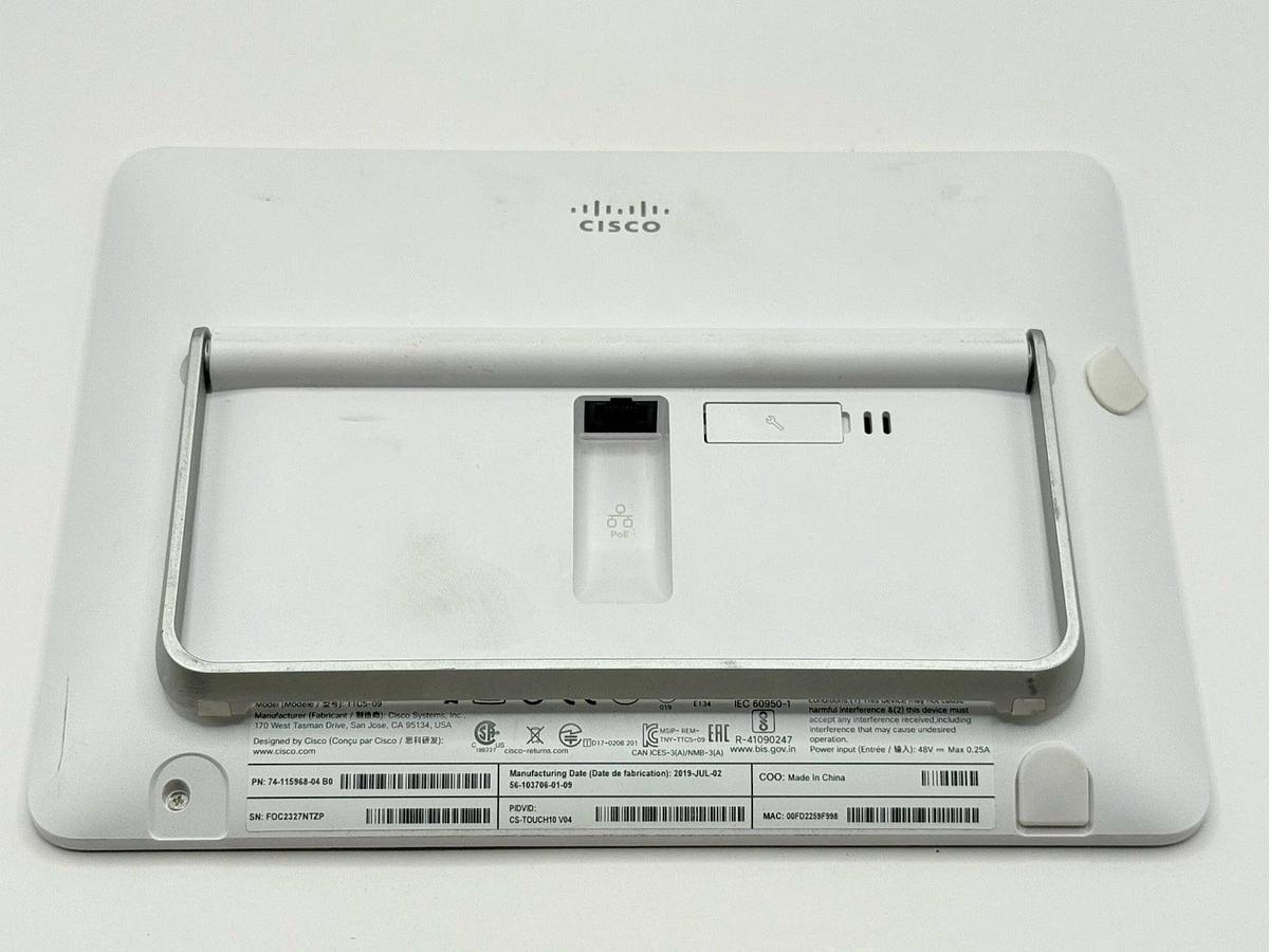 Used CISCO TelePresence Touch 10 Conference Tablet 74-115968-04, Model: TTC5-09