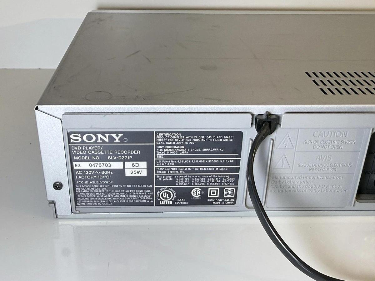 Used Sony SLV-D271P DVD Player / Video Cassette Recorder