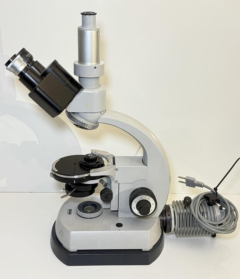 Used Carl Zeiss Trinocular Phase Contrast Microscope