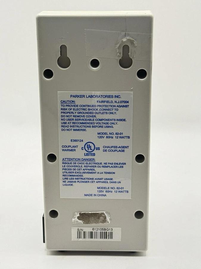 Used Parker Thermasonic Ultrasound Gel Warmer 82-01 – Single Bottle, 120V