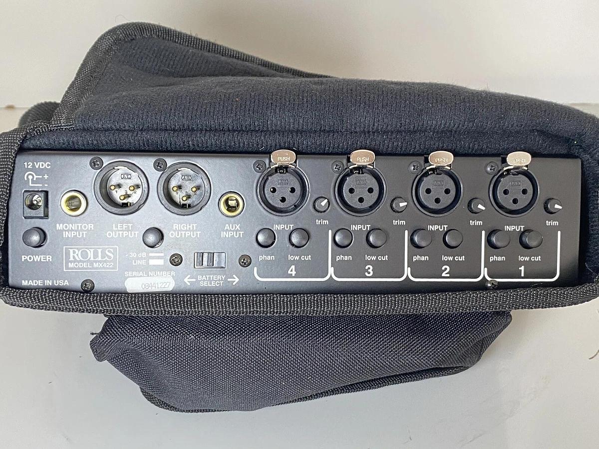 Used Rolls MX422 Field Mixer 4-channel With Case & Power Cord