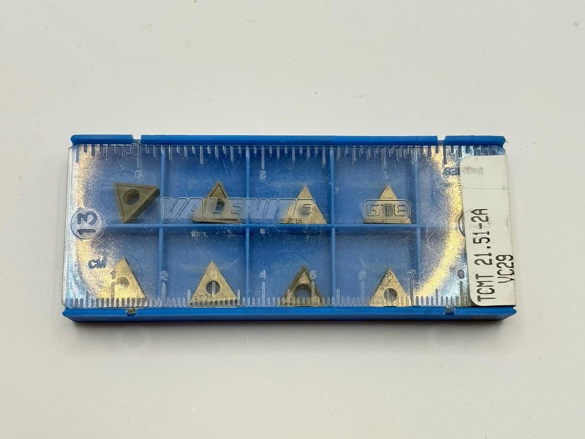 Used Valenite Tungsten Carbide Inserts TCMT 21.51 2A VC29