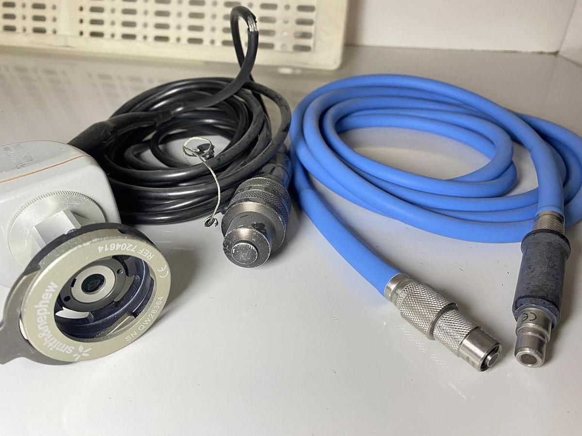 Used Smith & Nephew - 460H Camera Head & Dyonics Light Adaptor Cable 2143/2147 + Tray