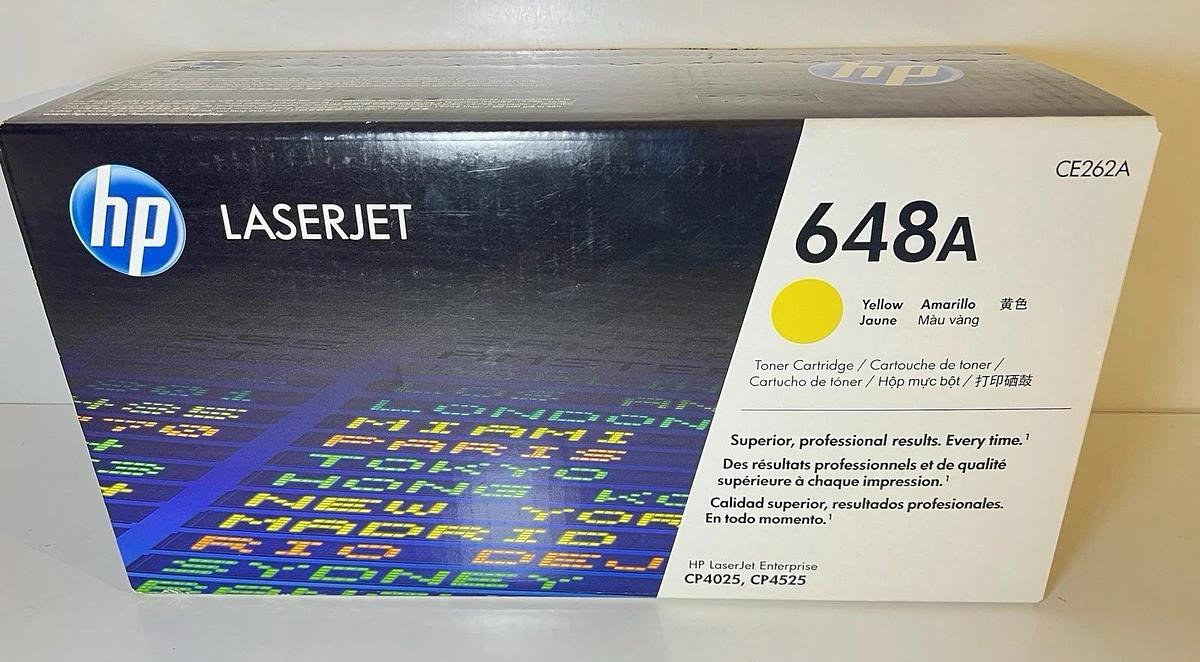 Used NEW Genuine HP LaserJet Toner Cartridge 648A (CE262A) Amarillo / Yellow