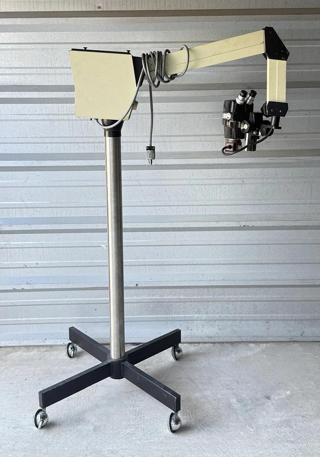 Used Cryomedics KryMed Microscope Stereoscopic Zoom System 3001 with Stand on wheels