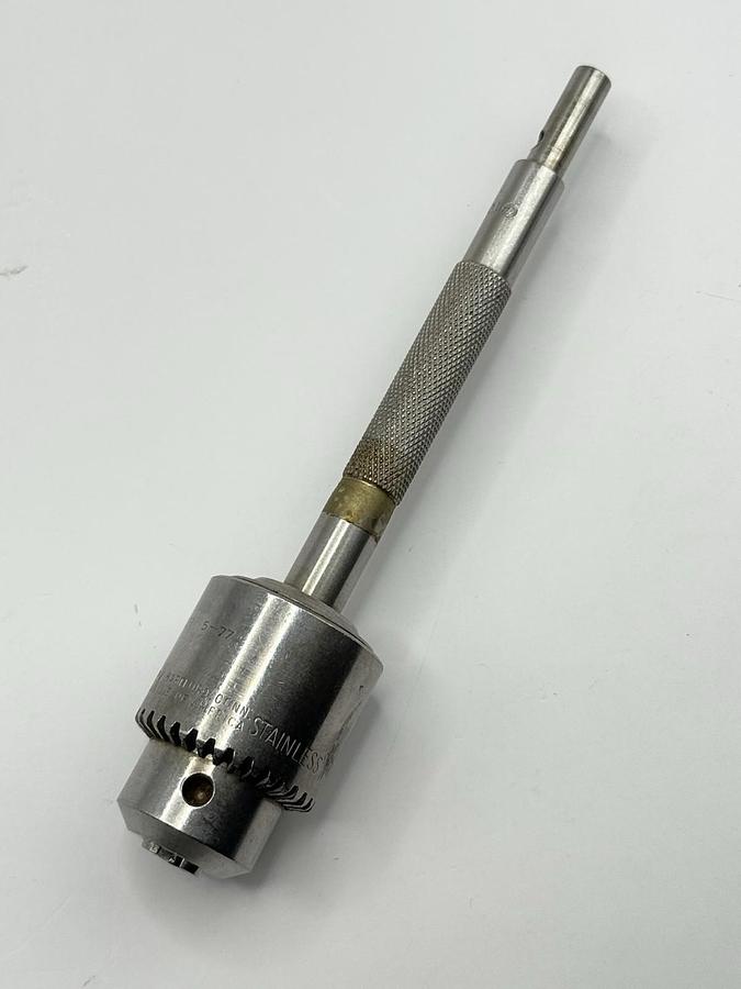 Used Jacobs chuck 1BM 0-1/4 3/9-24 M.C.M.-OR 5-77 extended shaft trinkle