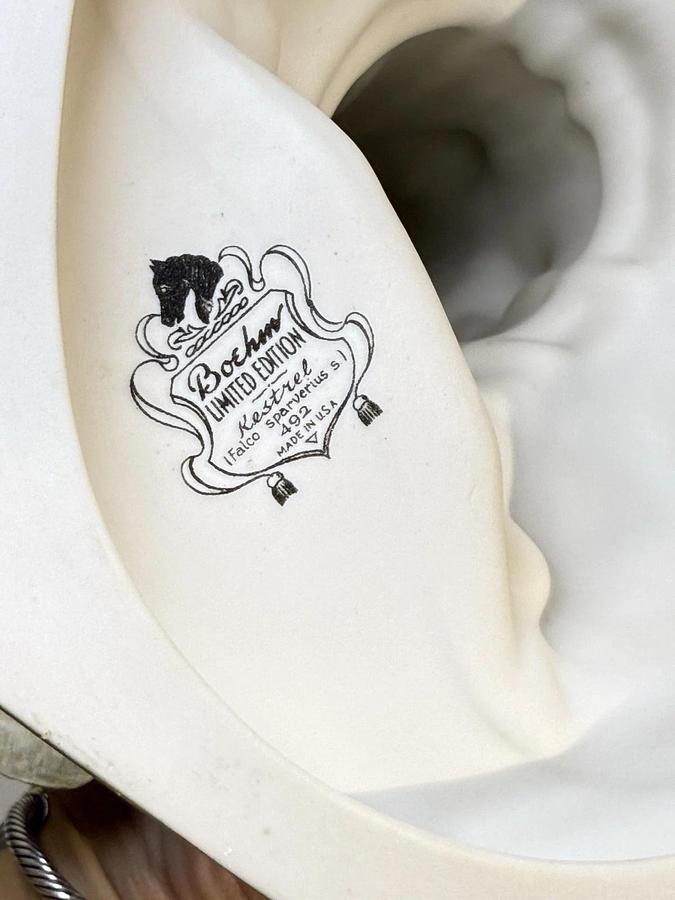 Used Boehm Limited Edition Porcelain Figurines - Pair of Kestrels Falco sparverius