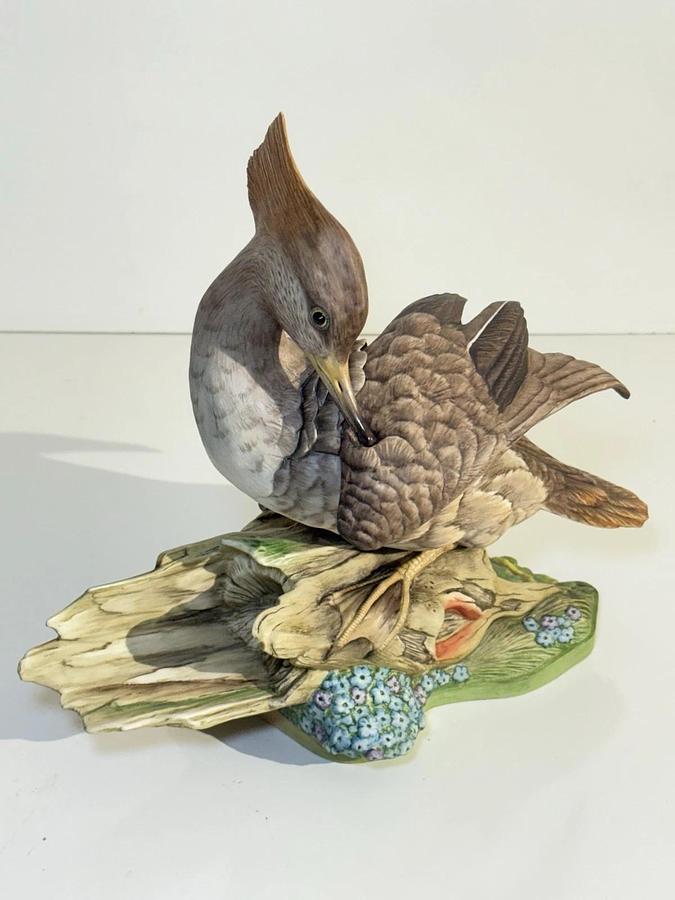 Used Boehm Limited Edition Porcelain Figurines - Pair of Hooded Mergansers Waterfowl