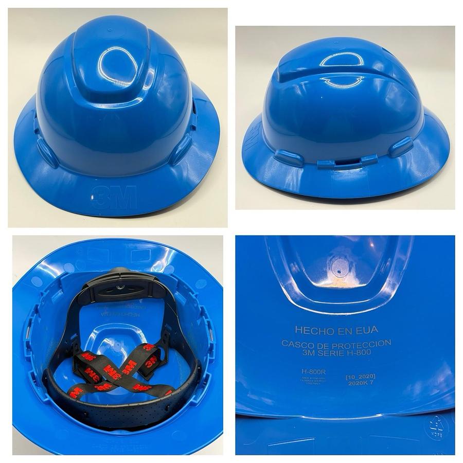 Used NEW Lot 7 - 3M Full Brim Hard Hat H-700 H-800 Series w/ 4pt. Ratchet Suspension