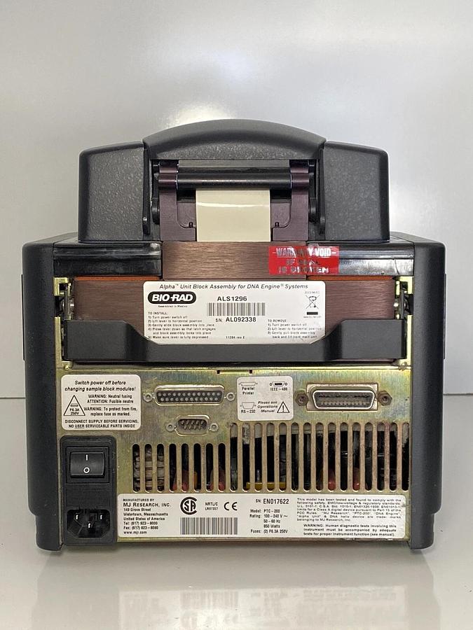 Used MJ Research Bio-Rad PTC-200 Thermal Cycler 96-Well Gradient DNA Engine Block