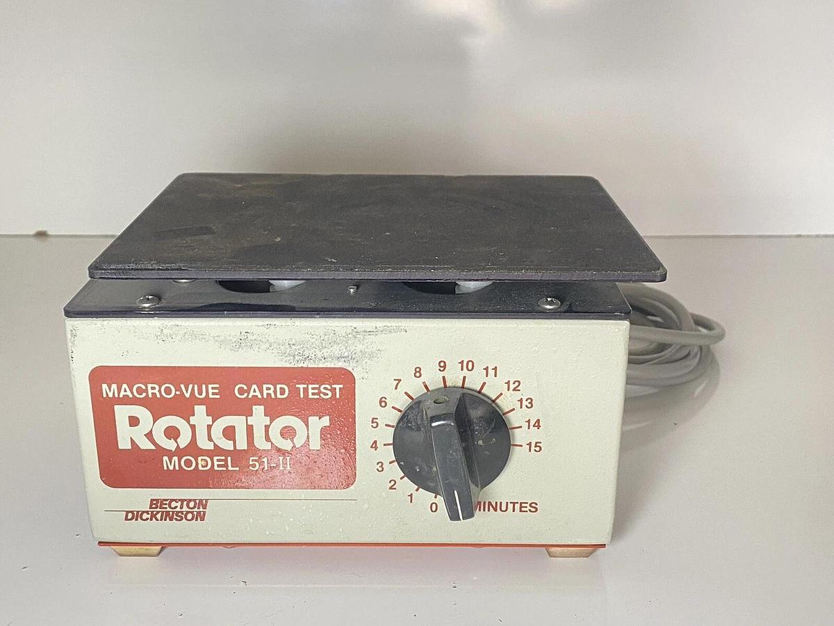 Used Becton Dickinson Macro Vue Card Test Rotator Model 51-II