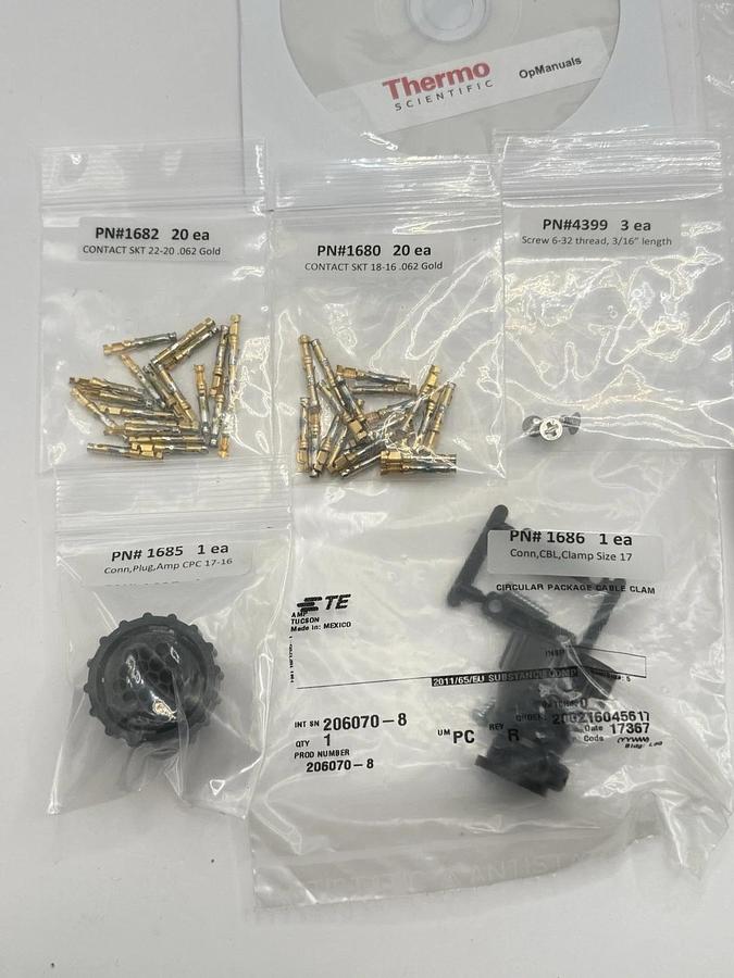Thermo Scientific - Replacement Parts: OpManuals, Contact Skt, Conn Plug & Clamp