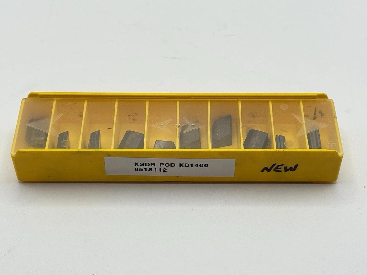 Used New 10pcs KENNAMETAL USA KSDR PCD KD1400 Milling Insert 6515112