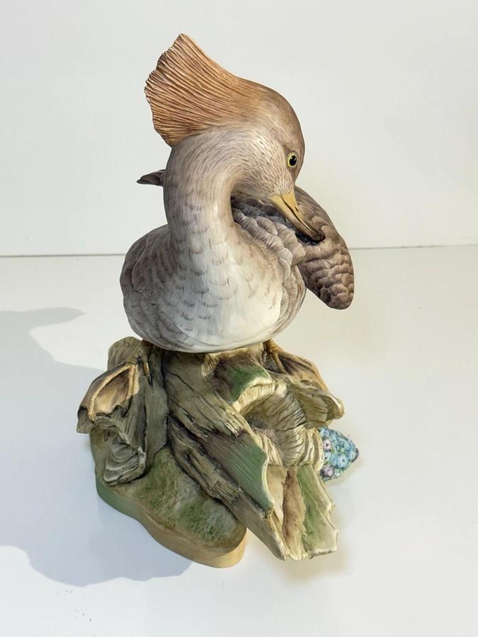 Used Boehm Limited Edition Porcelain Figurines - Pair of Hooded Mergansers Waterfowl