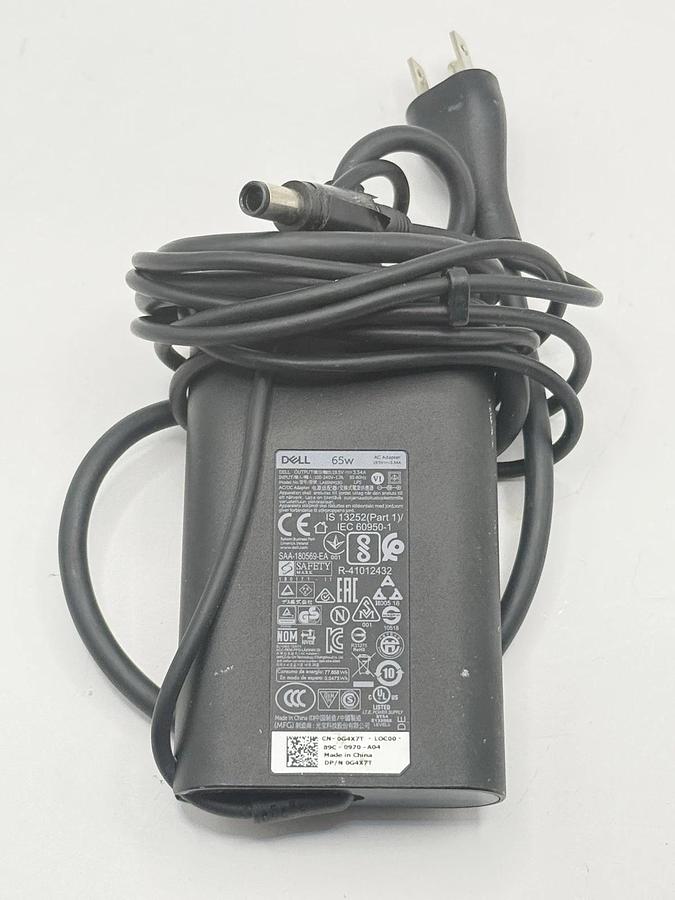 Used DELL 0G4X7T 65W Genuine Original AC Power Adapter Charger