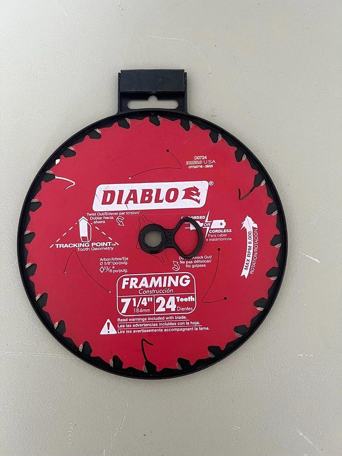 Used Diablo D0724A 7.25 inch Circular Saw Blade - Framing NEW