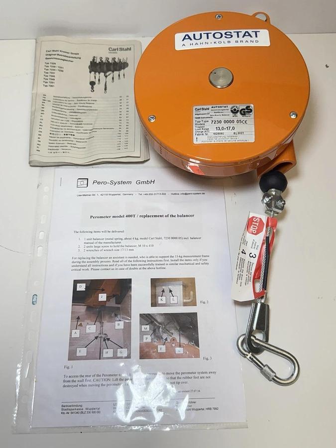 Used Carl Stahl Autostat A hahn+Kolb Brand 7230 0000 05 (13-17 kg Load Range)