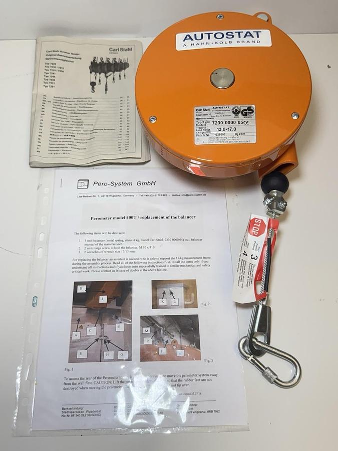 Used Carl Stahl Autostat A hahn+Kolb Brand 7230 0000 05 (13-17 kg Load Range)