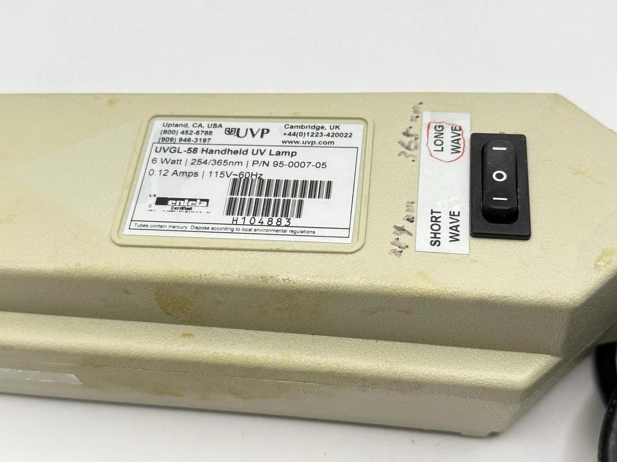 Used UVP UVGL-58 Handheld UV Lamp Multi Wavelength UV-254/365nm (95-0007-05)