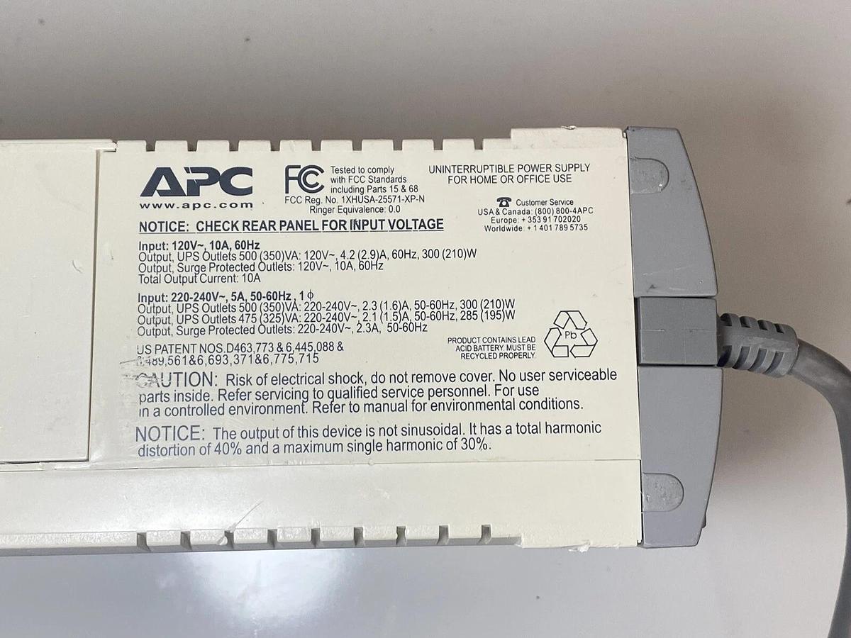 Used APC Back-UPS CS 500 Battery Backup BK500