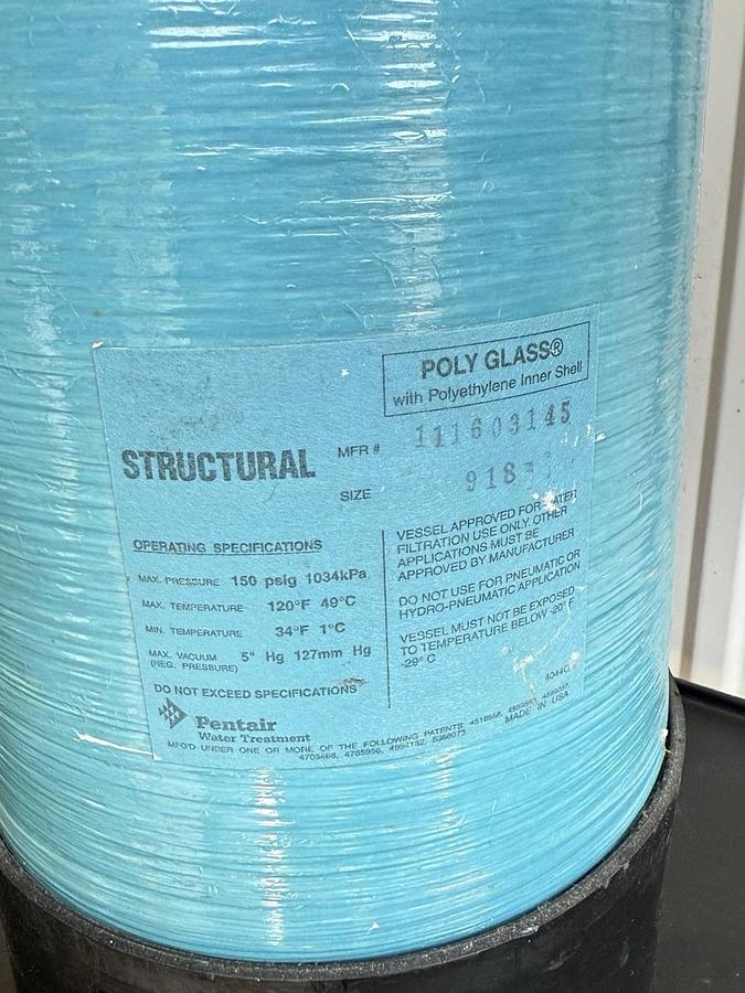 Used Pentair Everpure ESP-950 Water Treatment Filter Tank Poly Glass Vessel 111603145