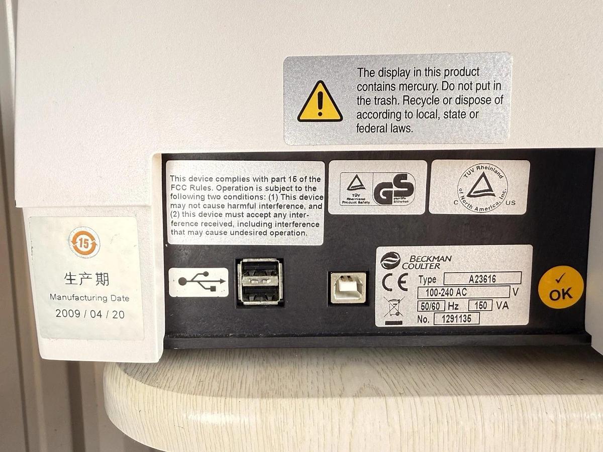 Used Beckman Coulter DU 730 Life Science UV/Vis Spectrophotometer A23616