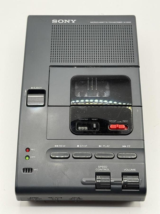 Used Sony M-2000 Desktop Microcassette Cassette Transcriber / Recorder