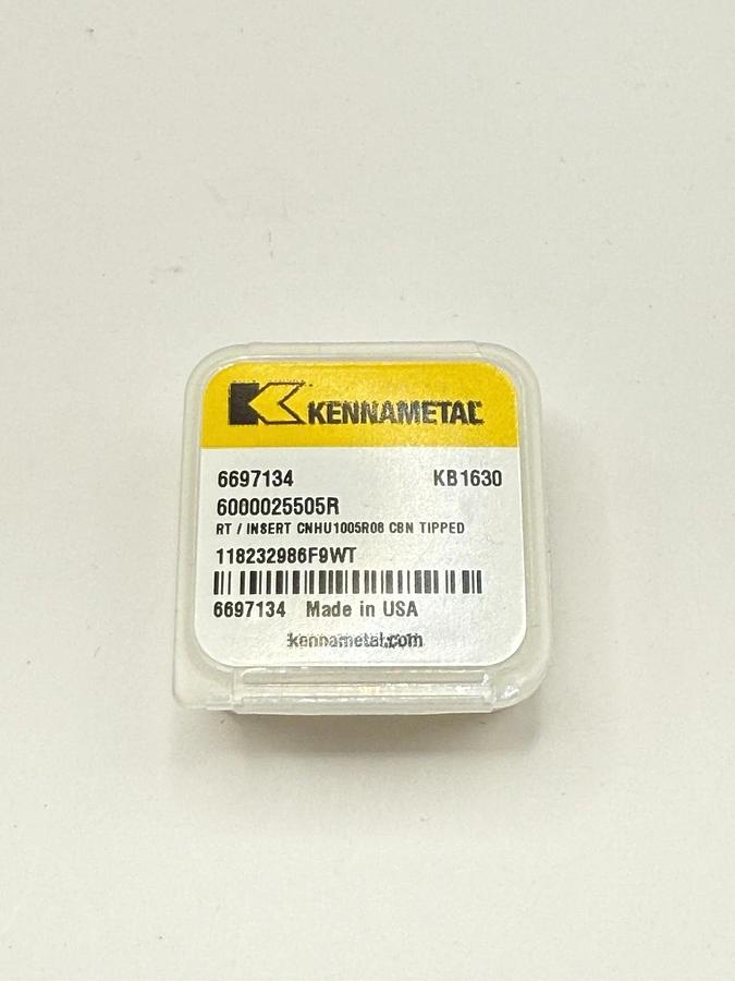 Used New 1pcs KENNAMETAL USA CNHU1005R08 CBN Tipped RT Milling Insert 6697134 KB1630