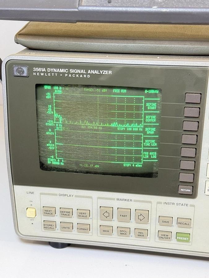 Used Hewlett Packard HP 3561A Dynamic Signal Analyzer – FFT Spectrum, 100 kHz, GPIB