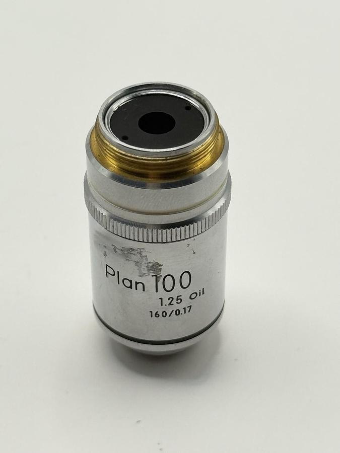 Used Nikon Microscope Objective Plan 100x 1.25 Oil 160/0.17 Japan 239218