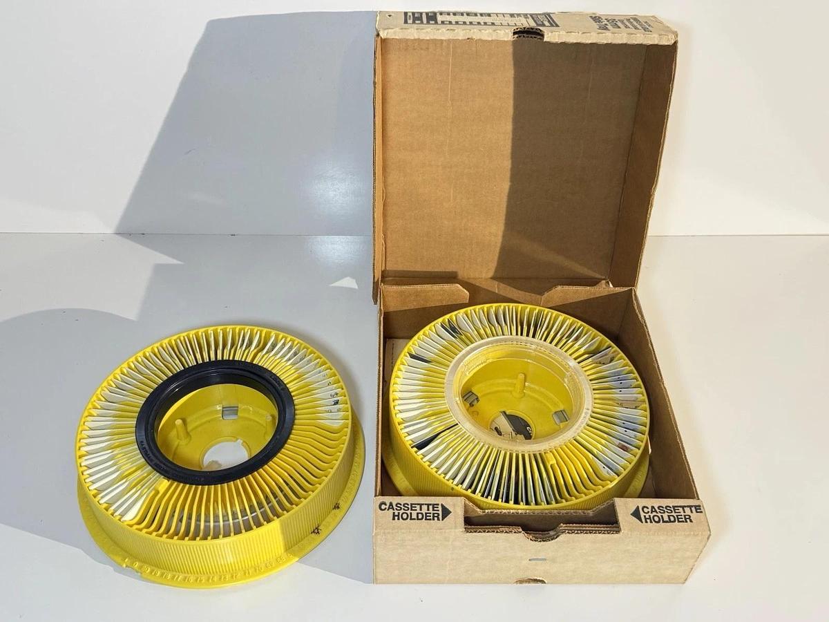 Used Lot 2 Creatron Kodak - The Only Unbreakable Universal 35mm Slide Tray Carousel